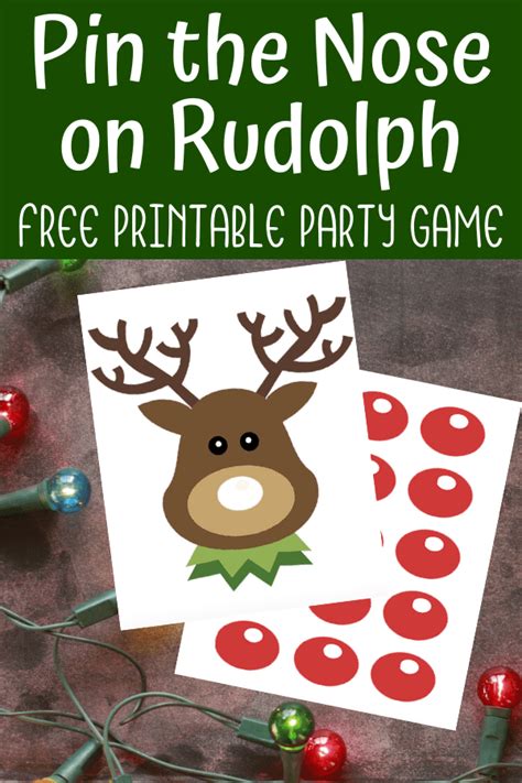Pin The Nose On Rudolph Printable Christmas Party Game Views From A