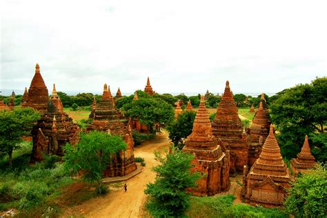 Bagan Antike Stadt Gut Erhaltene Artefakte Der Buddhistischen