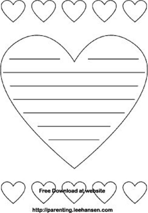 heart notepaper  lines coloring page printables