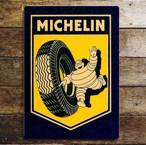 Michelin Tires Black Metal Advertising Wall Sign