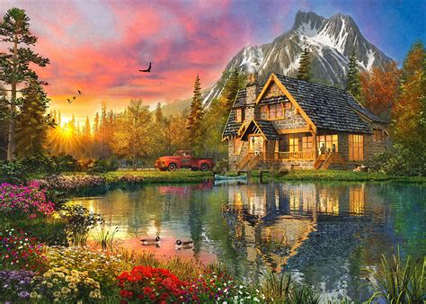 Mountain Cabin 4 Painting By Mgl Meiklejohn Graphics Licensing Pixels