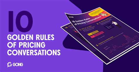 10 Golden Rules Of Pricing Conversations Gong