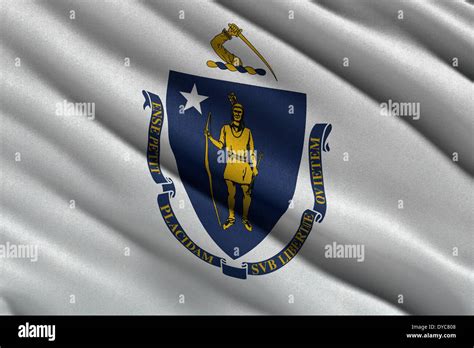 Us State Flag Of Massachusetts Stock Photo Alamy