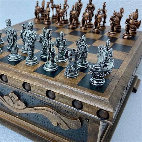 Wood Chess Board Wooden Chess Set Chess Set Unique Chess Table