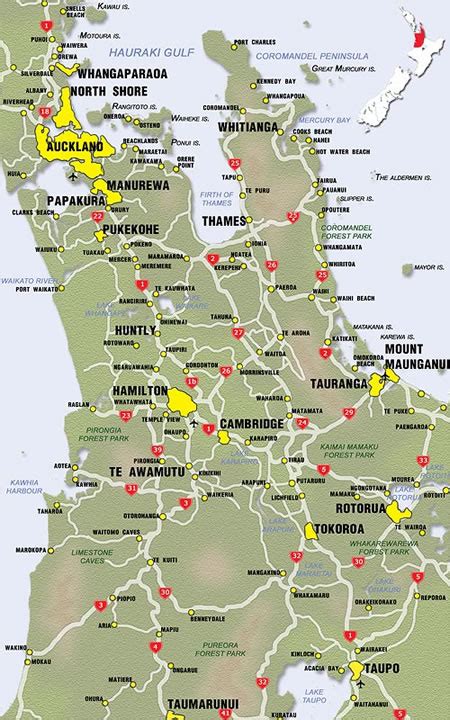 New Zealand Region Maps Waikato