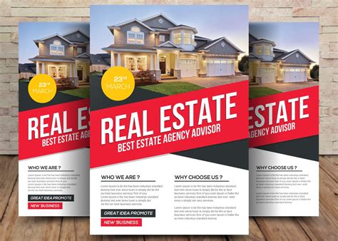Real Estate Agency Flyer Template Flyer Templates Creative Market