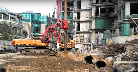 Pondasi ini digunakan jika level tanah dipermukaan atas tidak cukup untuk menahan beban bangunan secara keseluruhan, sehingga diperlukan daya bore pile mini crane. Bor Pile | civiltekno
