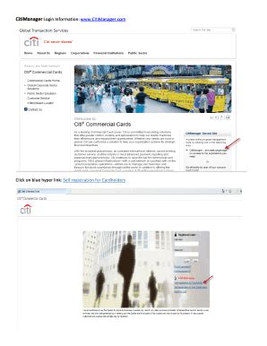 Citimanager® eas tools consists of: Citimanager Login - Fill Online, Printable, Fillable, Blank | PDFfiller