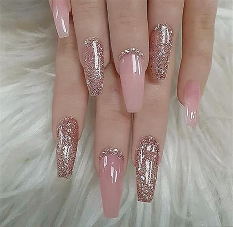 Hot Gel Pink Acrylic Coffin Nails Design Ideas Page Of