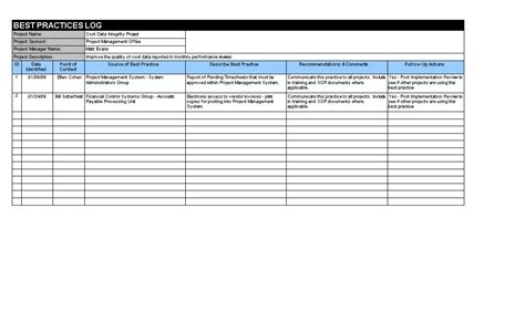 Project Management Action Log Template Excel Classles Democracy