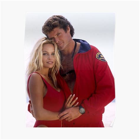 David Hasselhoff And Pamela Anderson Poster By Harrisonbrowne Redbubble