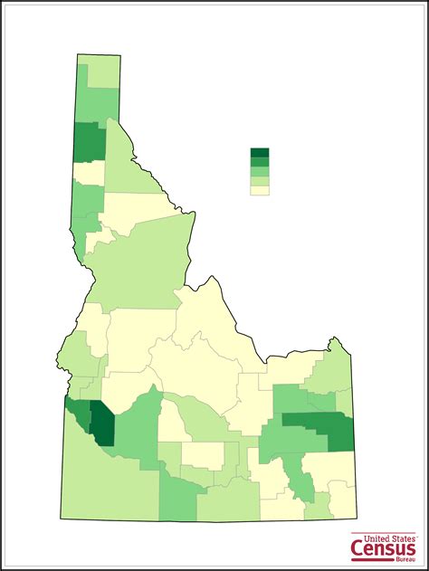 Idaho County Population Map Free Download