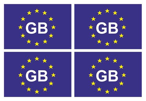 Established in 1986, gb eye is the uk and europe's leading supplier of wholesale posters, licensed merchandise and poster frames. 4 Pcs of European Union Flag With GB Motif Vinyl Car Bike ...