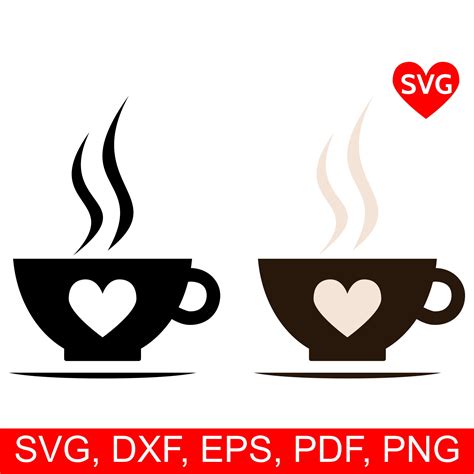 Hot Coffee Cup SVG File for Cricut and Silhouette, printable Smoking