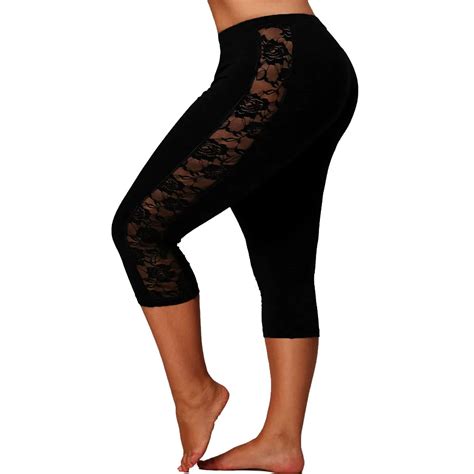 women lace plus size skinny pants yoga sport pants leggings trousers yoga pants women high waist