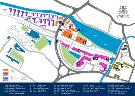 Campus Map University Of Lincoln Campus Map Map Campus