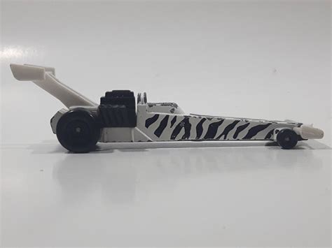 1993 Hot Wheels Dragster Funny Car White Black Die Cast Toy Race Car V