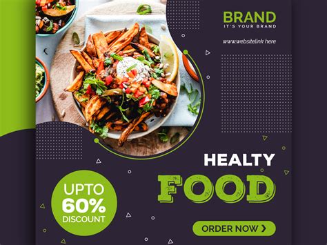 Healthy Food Social Media Post Design Template By Shamim Ahmed On Dribbble