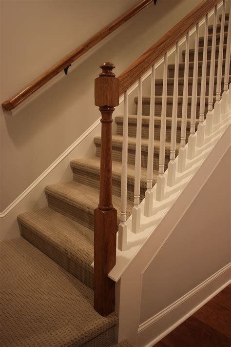 Stringers Along Each Side Of Staircase White Or Stained