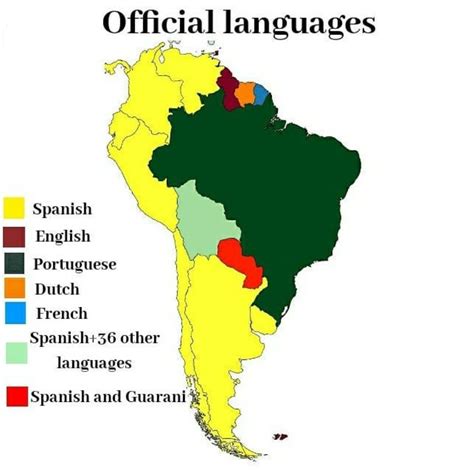 Language Map Of South America Language Map South America Map Map