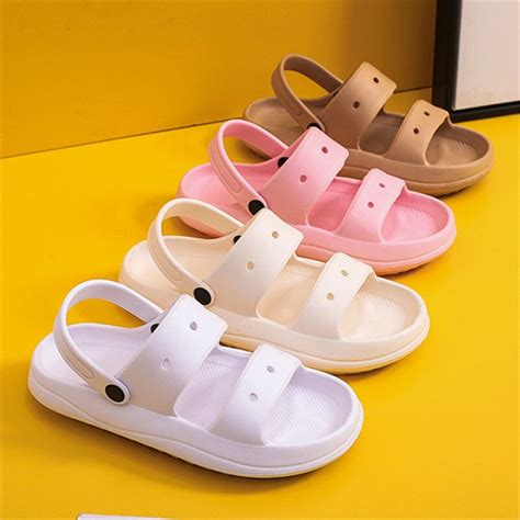 Women Summer Slippers Thick Platform Beach Sandals Eva Flip Flops Soft Sole Slide Leisure Men