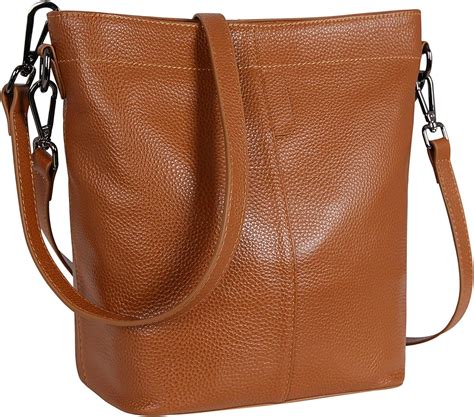 Iswee Women Leather Handbags Tote Bag Crossbody Shoulder Bag Bucket Bag
