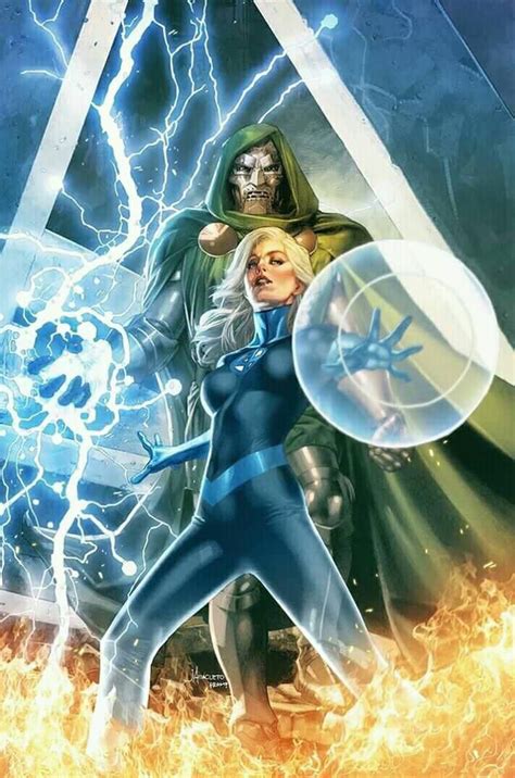 Dr Doom And Sue Storm By Jay Anacleto Fantastic Four Marvel Marvel