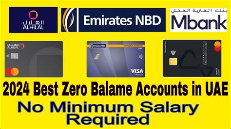 Zero Balance Account In Uae 2024 Open Bank Account With Low Salary