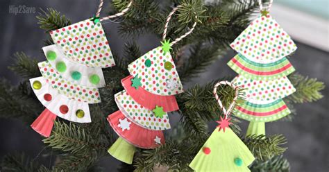 Cupcake Liner Christmas Ornaments Easy Kids Craft