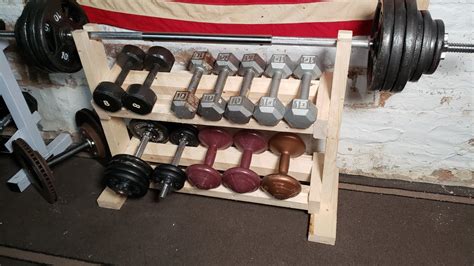 Wooden Dumbbell Rack DIY Workout Equipment YouTube