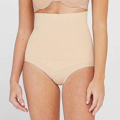 Assets By Spanx Women S Remarkable Results High Waist Control Brief Light Beige Ebay