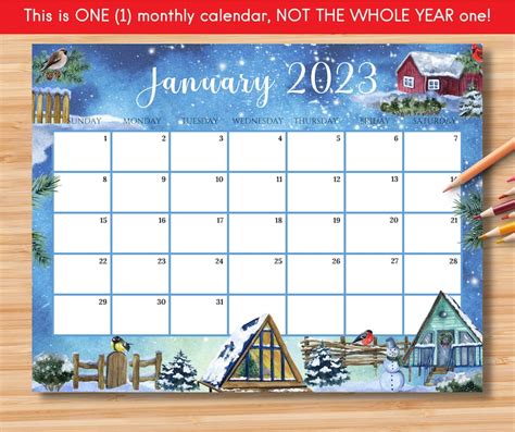 Editable January 2023 Calendar Customize And Print