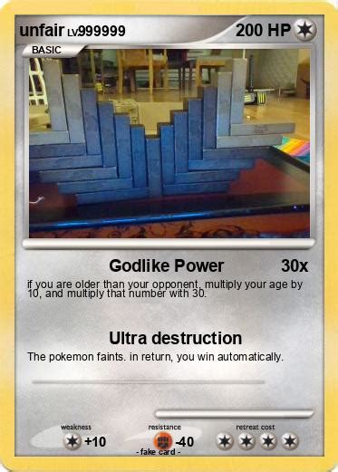 Pokémon Unfair 12 12 Godlike Power My Pokemon Card