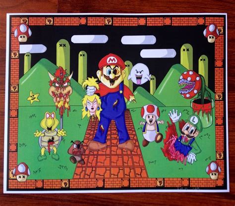 Super Mario Zombie Art Print Limited Edition By Cryptrottedbones 12
