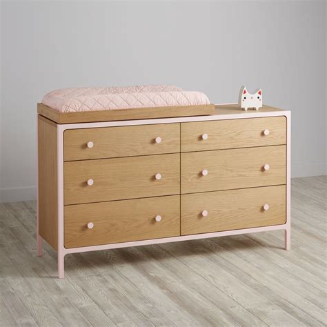 Larkin Pink Changing Table The Land Of Nod Furniture Baby Changing