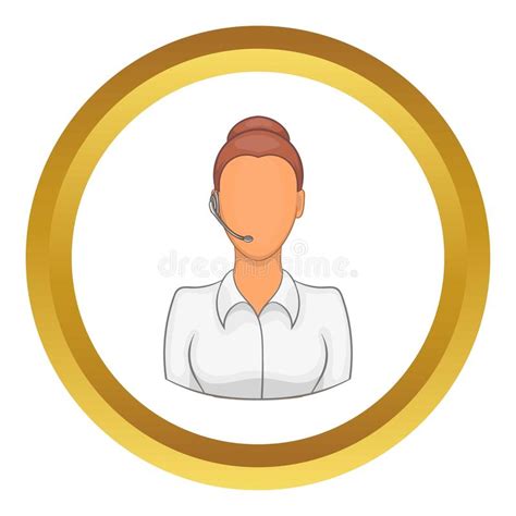 Support Phone Operator In Headset Vector Icon Stock Vector