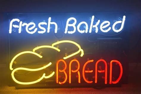 fresh baked bread neon sign real neon light diy neon signs custom neon signs