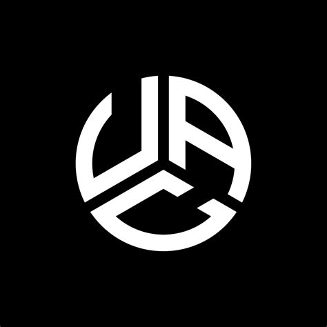 Uac Letter Logo Design On Black Background Uac Creative Initials