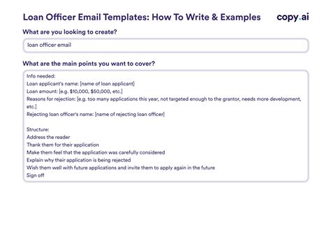 Loan Officer Email Templates How To Write And Examples