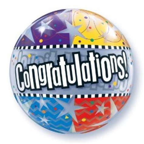 Congratulations Stars Bubble Balloon Ukp