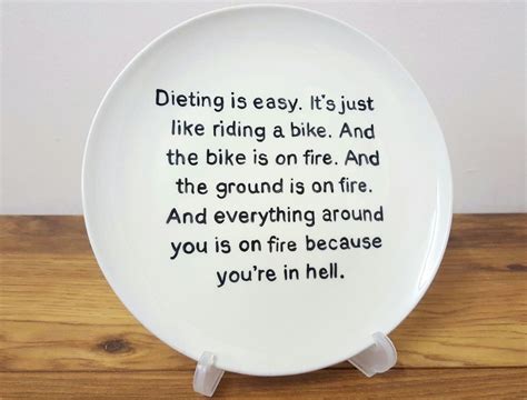 Plate Hand Painted Funny Quote Dieting Plate Personalised Etsy
