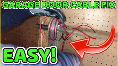 If your garage door is stuck open with a broken cable, this leaves your home exposed. Garage Door wire Fix EASY! - YouTube
