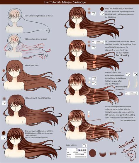 How To Color Hair Drawing Digital Tanya Draw