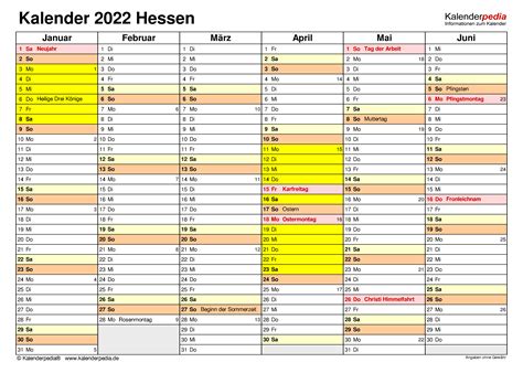 Ferien 2021 im deutschen bundesland bayern Kalender 2022 Hessen: Ferien, Feiertage, PDF-Vorlagen