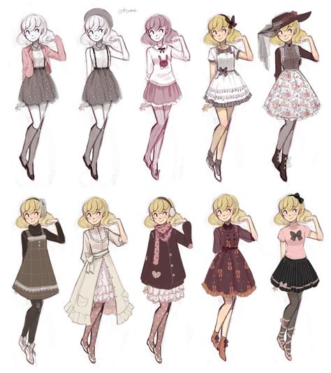 You can't stick to drawing flat dresses forever, so it's best to learn how to draw clothing on anime girls. cuteparade by Ruin-HCI on DeviantArt | Art clothes, Anime ...