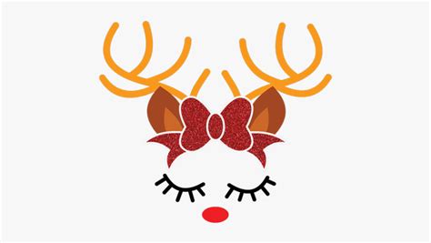 Christmas Reindeer Face Svg Free, HD Png Download - kindpng