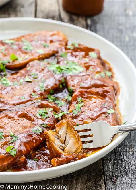 Slow Cooker Honey Garlic Pork Chops Mommy S Home Cooking