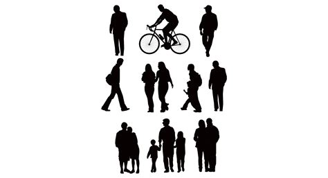 Vector People Silhouettes Sitting Person Silhouette People