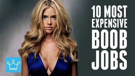 10 Most Expensive Celebrity Boob Jobs Youtube