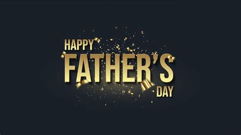 Premium Vector Fathers Day Background With Elegant Golden 3d Text